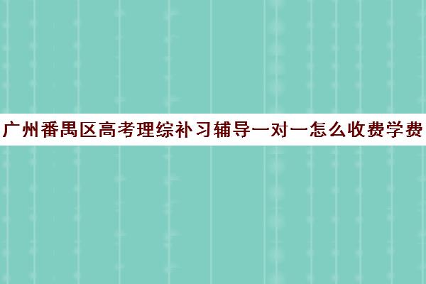 广州番禺区高考理综补习辅导一对一怎么收费学费多少钱
