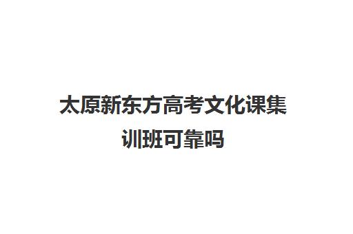 太原新东方高考文化课集训班可靠吗(新东方艺考文化课全日制辅导)