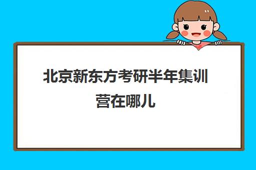 北京新东方考研半年集训营在哪儿(沈阳新东方考研集训营)