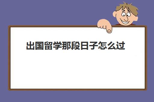 出国留学那段日子怎么过(出国留学的经历与感想)