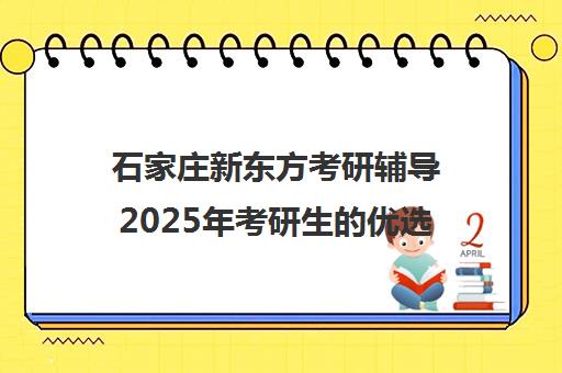 石家庄新东方考研辅导2025年考研生的优选