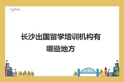 长沙出国留学培训机构有哪些地方(长沙留学中介实力排名)