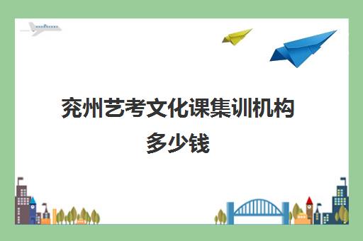 兖州艺考文化课集训机构多少钱(兖州舞蹈培训学校)