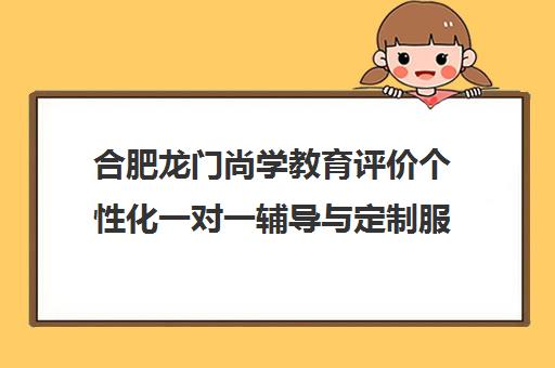 合肥龙门尚学教育评价个性化一对一辅导与定制服务体验