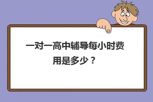 一对一高中辅导每小时费用是多少？