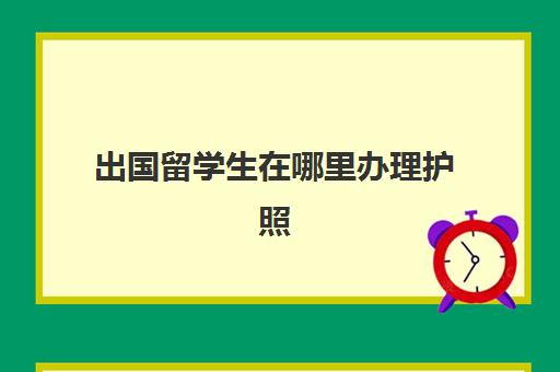 出国留学生在哪里办理护照(出国签证怎么办理)