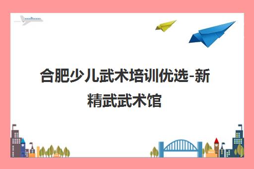 合肥少儿武术培训优选-新精武武术馆