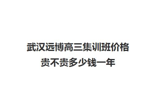 武汉远博高三集训班价格贵不贵多少钱一年(武汉高三培训机构排名前十)