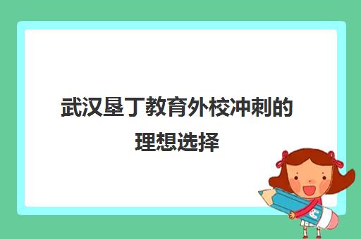 武汉垦丁教育外校冲刺的理想选择