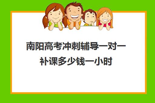 南阳高考冲刺辅导一对一补课多少钱一小时(南阳一对一辅导价格表)