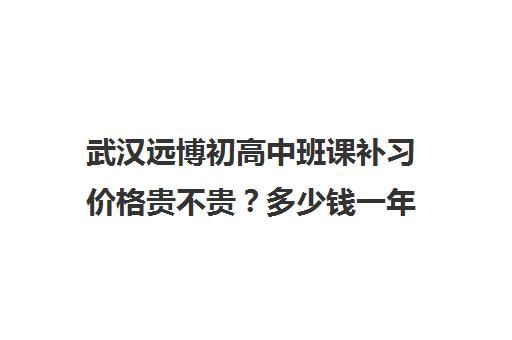 武汉远博初高中班课补习价格贵不贵？多少钱一年