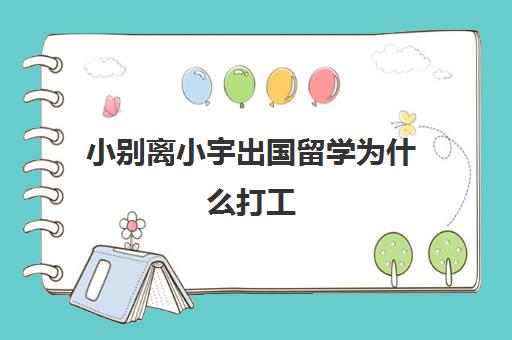 小别离小宇出国留学为什么打工(小别离几个孩子出国了吗)