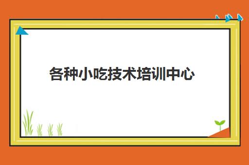 各种小吃技术培训中心(正规餐饮小吃培训网站)