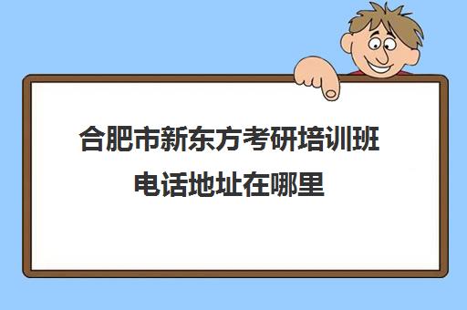 合肥市新东方考研培训班电话地址在哪里(合肥市考研培训机构排名前十)