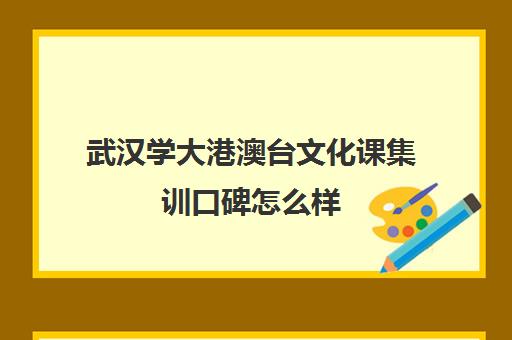 武汉学大港澳台文化课集训口碑怎么样(艺考文化课集训学校哪里好)