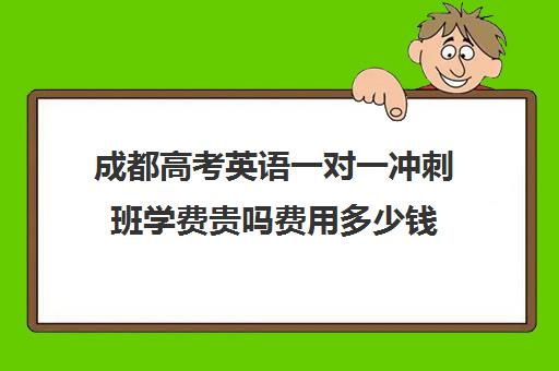 成都高考英语一对一冲刺班学费贵吗费用多少钱(成都备考族英语一对一在线辅导)