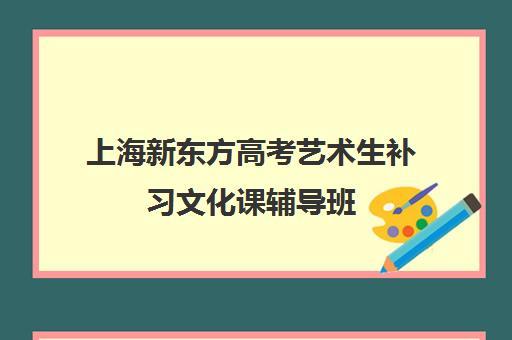 上海新东方高考艺术生补习文化课辅导班