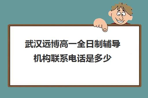 武汉远博高一全日制辅导机构联系电话是多少(武汉睿升学校高中学费)