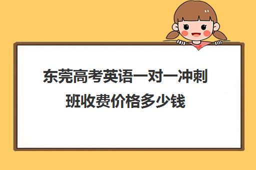 东莞高考英语一对一冲刺班收费价格多少钱(东莞补课哪个机构比较好)