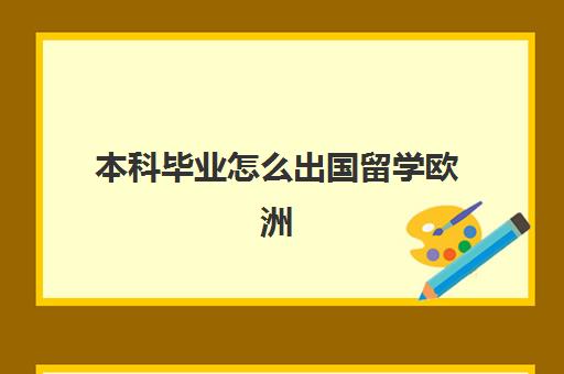 本科毕业怎么出国留学欧洲(在国内读完本科可以出国上本科吗)