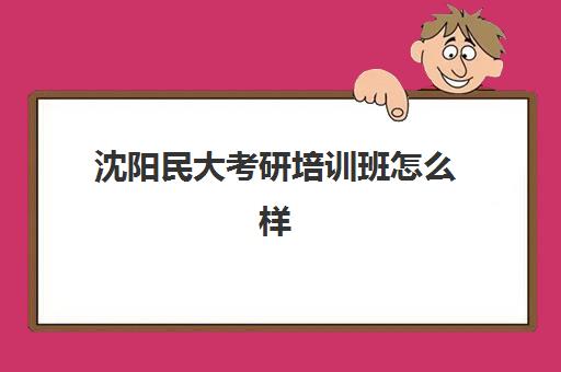 沈阳民大考研培训班怎么样(考研的培训机构排名榜)