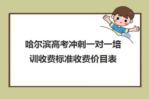 哈尔滨高考冲刺一对一培训收费标准收费价目表(一般一对一补课多少钱一小时)