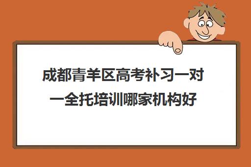 成都青羊区高考补习一对一全托培训哪家机构好