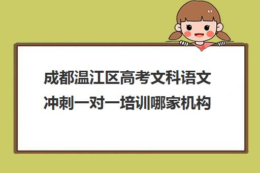 成都温江区高考文科语文冲刺一对一培训哪家机构好(成都高考补课机构排名)