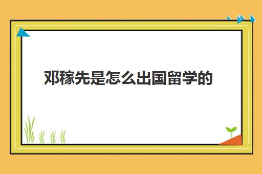 邓稼先是怎么出国留学的(邓稼先多久回国)