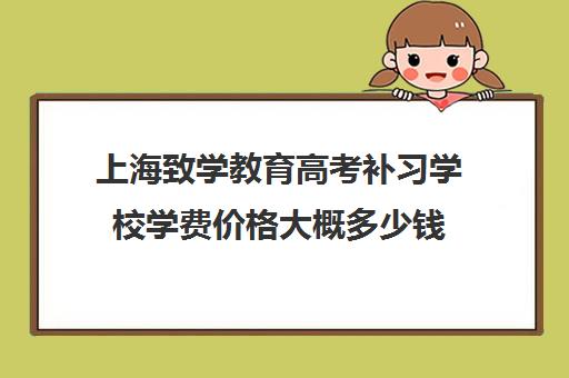 上海致学教育高考补习学校学费价格大概多少钱