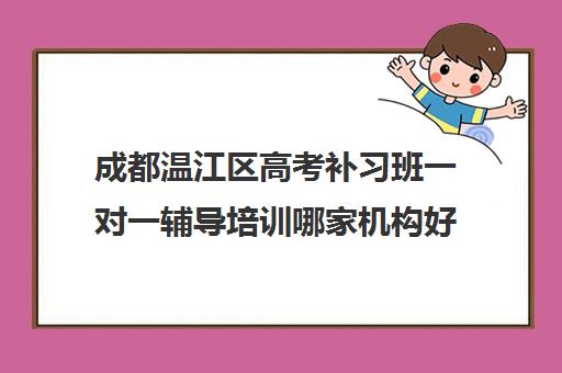 成都温江区高考补习班一对一辅导培训哪家机构好