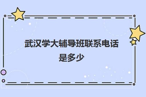 武汉学大辅导班联系电话是多少(武汉比较好的辅导机构)