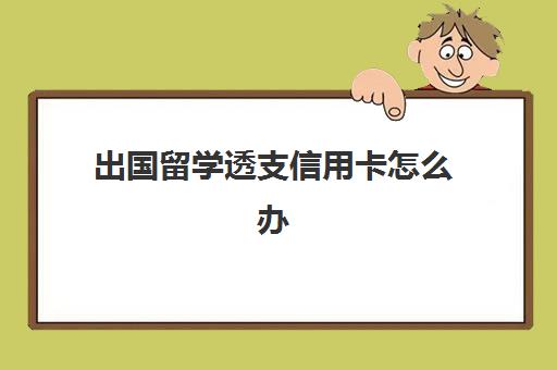 出国留学透支信用卡怎么办(出国留学适合的银行卡)