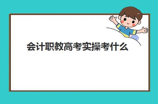 会计职教高考实操考什么(职高会计高考考多少能上本科)