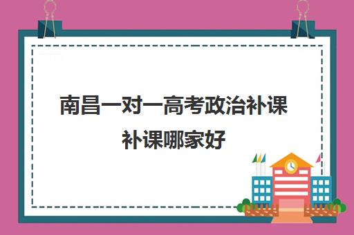 南昌一对一高考政治补课补课哪家好(高中网课机构哪家好)