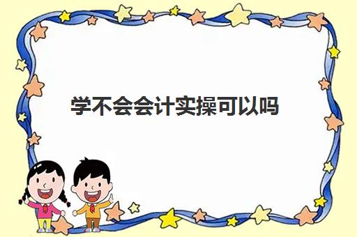 学不会会计实操可以吗(会计自学能学会吗)