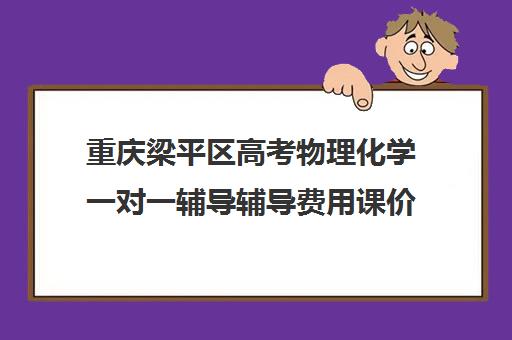 重庆梁平区高考物理化学一对一辅导辅导费用课价格多少钱(高中物理一对一辅导价格表)