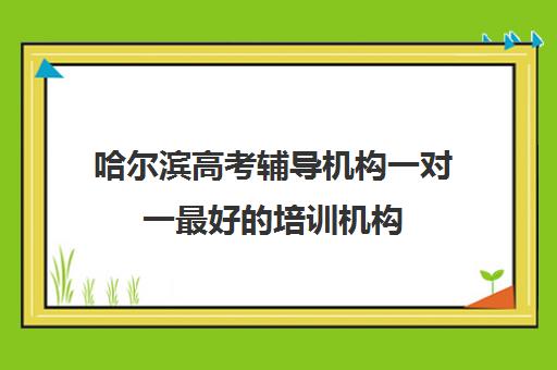 哈尔滨高考辅导机构一对一最好的培训机构(哈尔滨高三封闭式培训机构)