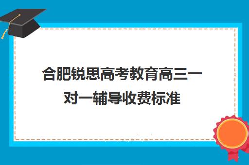 合肥锐思高考教育高三一对一辅导收费标准(锐思教育官网)