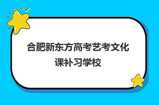 合肥新东方高考艺考文化课补习学校