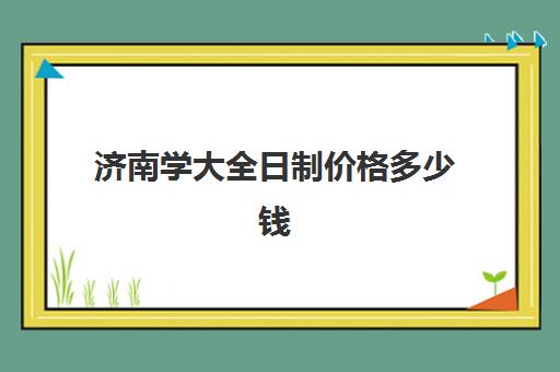 济南学大全日制价格多少钱(山东公办大学学费一览表)