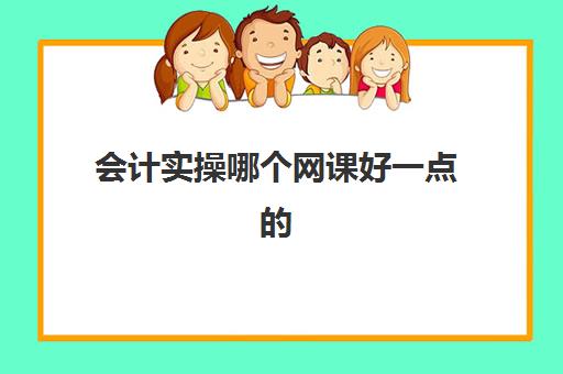 会计实操哪个网课好一点的(零基础学会计是网课好还是面授好)