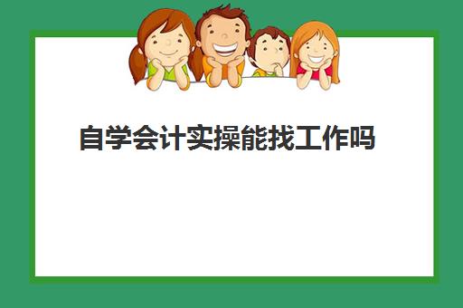 自学会计实操能找工作吗(会计没经验怎么入行)