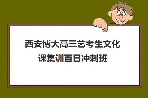 西安博大高三艺考生文化课集训百日冲刺班(西安十大艺考培训机构)