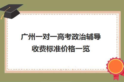 广州一对一高考政治辅导收费标准价格一览(高中一对一网课多少钱一小时)