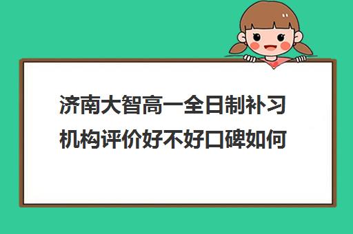 济南大智高一全日制补习机构评价好不好口碑如何