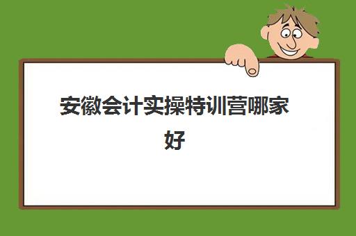 安徽会计实操特训营哪家好(线下会计培训班哪个机构比较好)