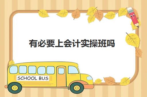 有必要上会计实操班吗(学初级会计有必要报班吗)