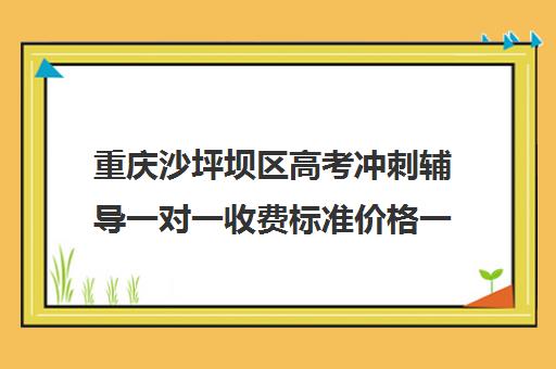 重庆沙坪坝区高考冲刺辅导一对一收费标准价格一览(重庆一对一辅导价格表)