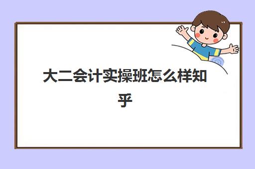 大二会计实操班怎么样知乎(学会计自学好还是培训班好)